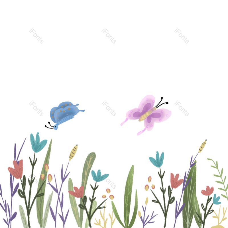 装饰图片,清新元素,插画PNG,花草免抠素材